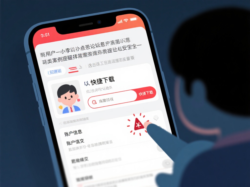 例如，有用户小李因点击某论坛提供的“快捷下载”链接